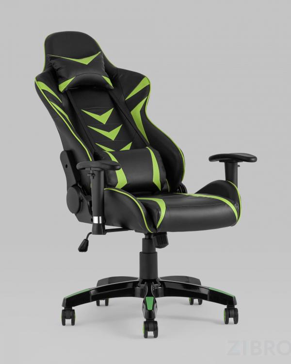 Игровое кресло компьютерное TopChairs Corvette зеленое геймерское Игровое кресло компьютерное TopChairs Corvette зеленое геймерское