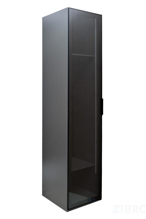 GD-10024-6 Шкаф Alto пенал c вешалкой,цвет серый Кобальт, дверце стекло(тонир) 50*57*228.5см