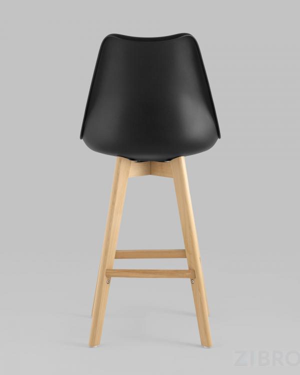 Стул барный FRANKFURT черный сиденье экокожа ножки из массива бука