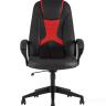 TopChairs ST-CYBER 8 RED ткань/экокожа черный/красный