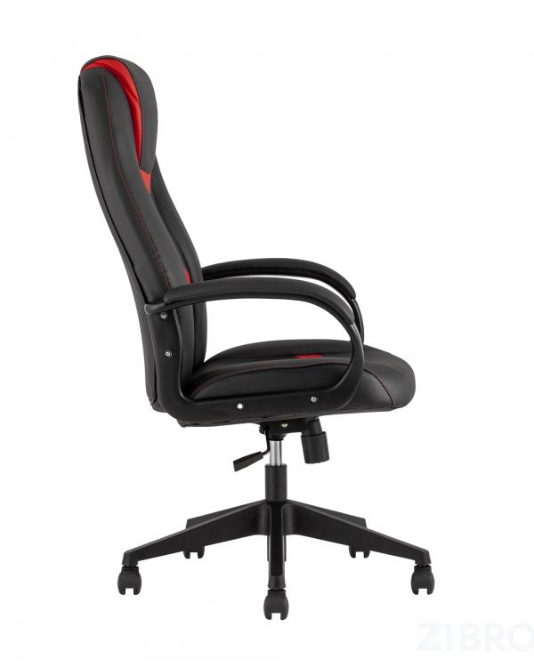 TopChairs ST-CYBER 8 RED ткань/экокожа черный/красный