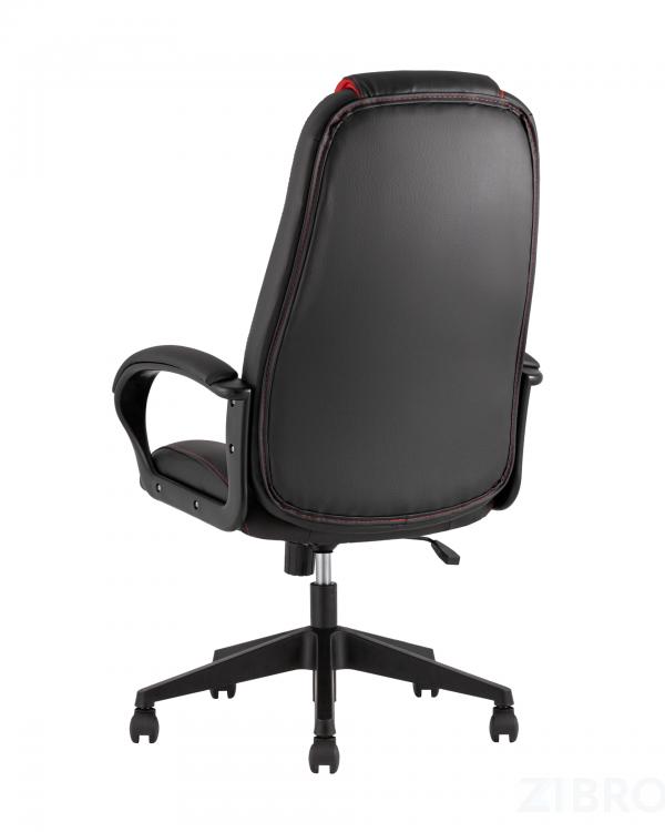 TopChairs ST-CYBER 8 RED ткань/экокожа черный/красный