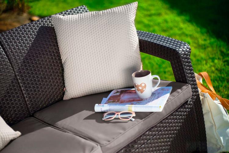 Комплект мебели Corfu Russia Love Seat (2х мест.диван), коричневый