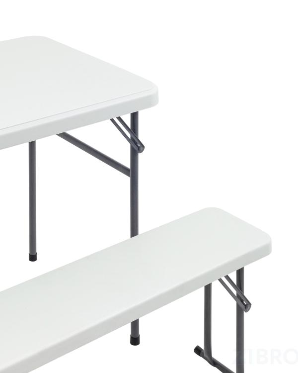 Комплект стола и двух скамеек Кейт белый