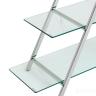Стеллаж Гейт прозрачное стекло сталь серебро