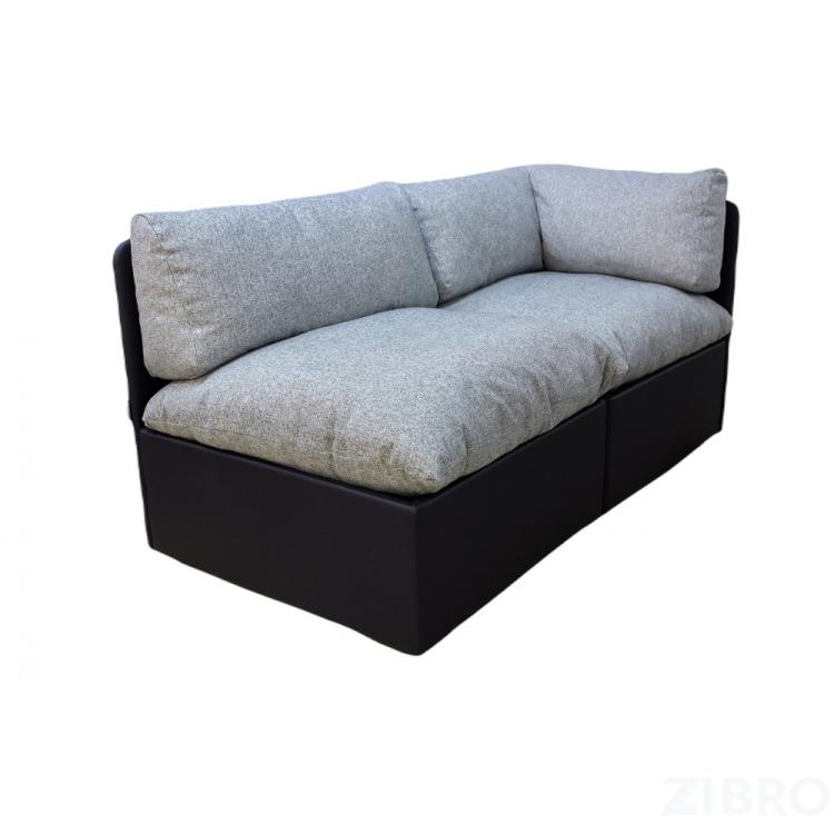Диван модульный КУБЭ размер: 155 х 80 см, с одним подлокотником универсальный, подушки в рогожке taft цвет серый