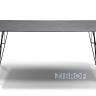 "Руссо" Обеденный  стол 180х80см, столешница HPL, цвет серый гранит, подстолье