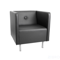 Диван офисный Скайнет кресло модуль А, искусственная кожа, черный Ecotex 3001